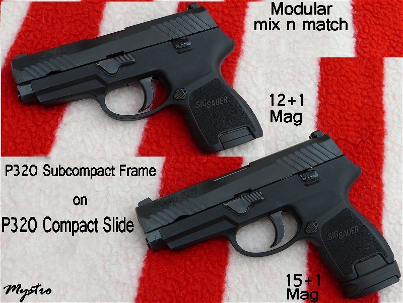 P320 and Compact mixnmatch combos, sizes, holsters and